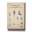 Parking Meter Blueprint Patent Parchment,  Canvas Wall Art on Sale