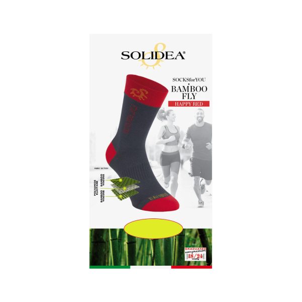 Solidea Socks For You Bamboo Fly Happy Red Giallo Fluo L Online now