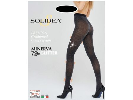 Solidea Collant Minerva 70 Glitter Nero Taglia L Hot on Sale