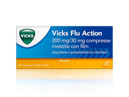 Vicks Flu Action 12 Compresse 200+30mg For Sale