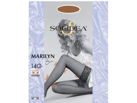 Solidea Calze Autoreggenti Marilyn 140 Sheer Camel Taglia 1s Online Hot Sale