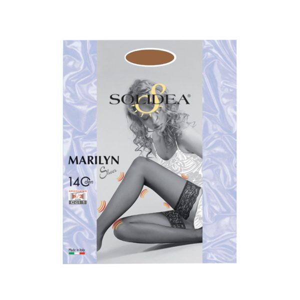 Solidea Calze Autoreggenti Marilyn 140 Sheer Camel Taglia 1s Online Hot Sale