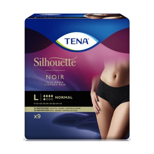 Tena Silhouette Noir L Normal 9 Pezzi Online Hot Sale