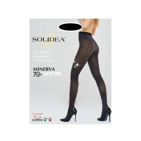 Solidea Collant Minerva 70 Glitter Nero Taglia Ml Cheap