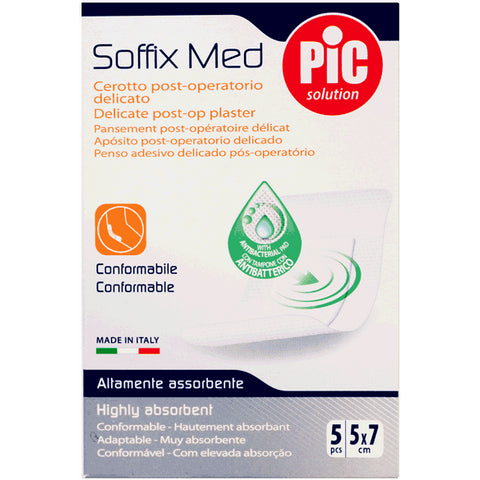 Pic Cerotto Soffix Med 5x7cm Sterile Antibatterico 5 Cerotti Online now