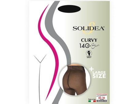 Solidea Collant Curvy 140 Sheer Nero Taglia 1s-xl For Sale