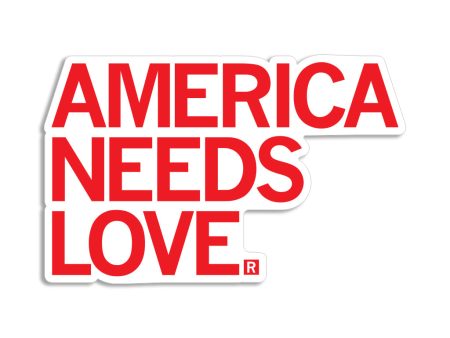 America Needs Love Die-Cut Sticker on Sale