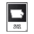 Quad Cities, Iowa Outline Postcard Online now