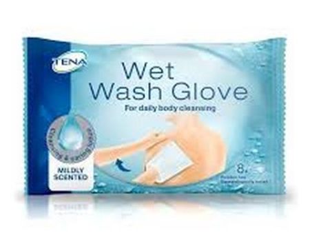 Tena Wet Wash Glove Guanto Insaponato 8 Pezzi Discount