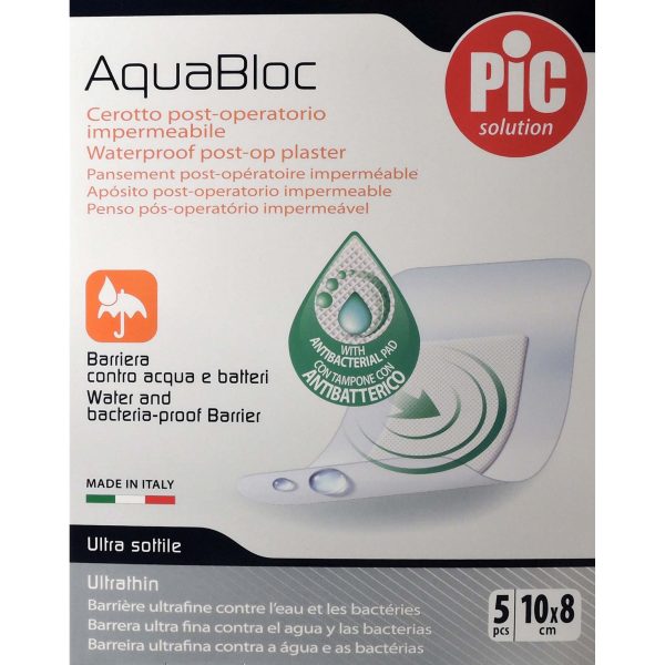 Pic Aquabloc 10x8cm Ster Antibatterico 5 Cerotti on Sale