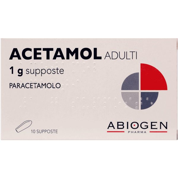 Acetamol Adulti 10 Supposte 1g Supply