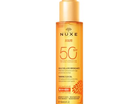 Nuxe Sun Olio Solare Abbronzante Spf50 Viso E Corpo 150ml For Cheap