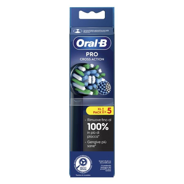 Oral-b Pro Testine Cross Action Nere 5 Pezzi on Sale