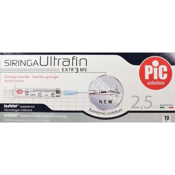 Siringa Pic Ultrafine 2,5ml 10 Pezzi Online now